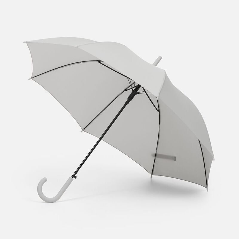 Зонт-трость Jolly Brolly, светло-серый с логотипом