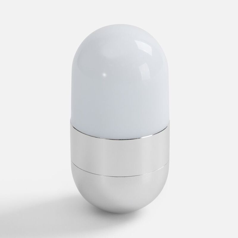 Светильник Compactica, серебристый с логотипом