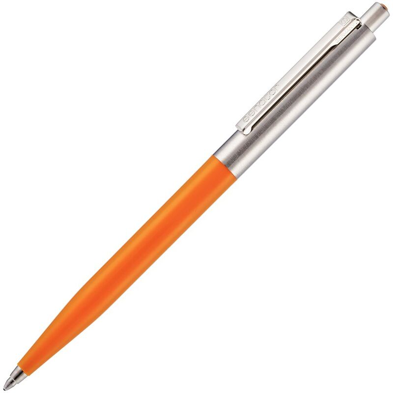 Ручка шариковая Senator Point Metal, ver.2, оранжевая с логотипом