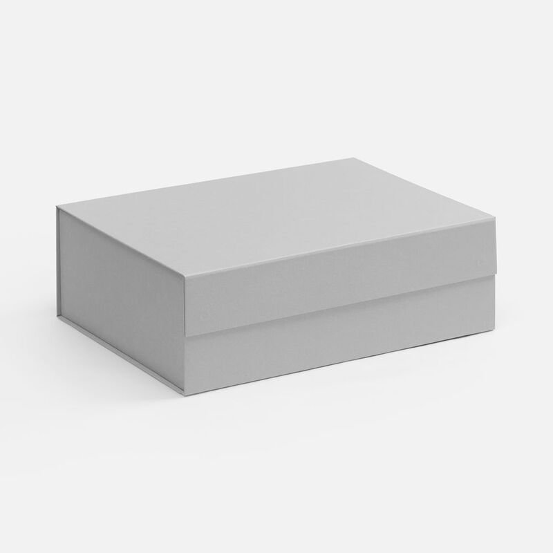 Коробка складная RealBig Fold, серая с логотипом