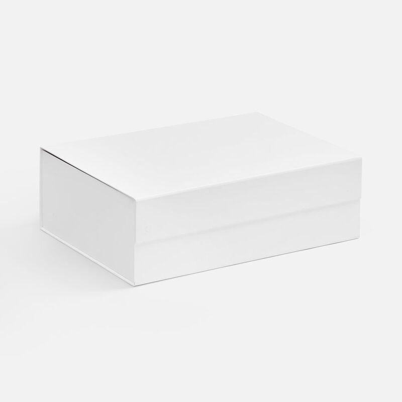 Коробка складная RealBig Fold, белая с логотипом