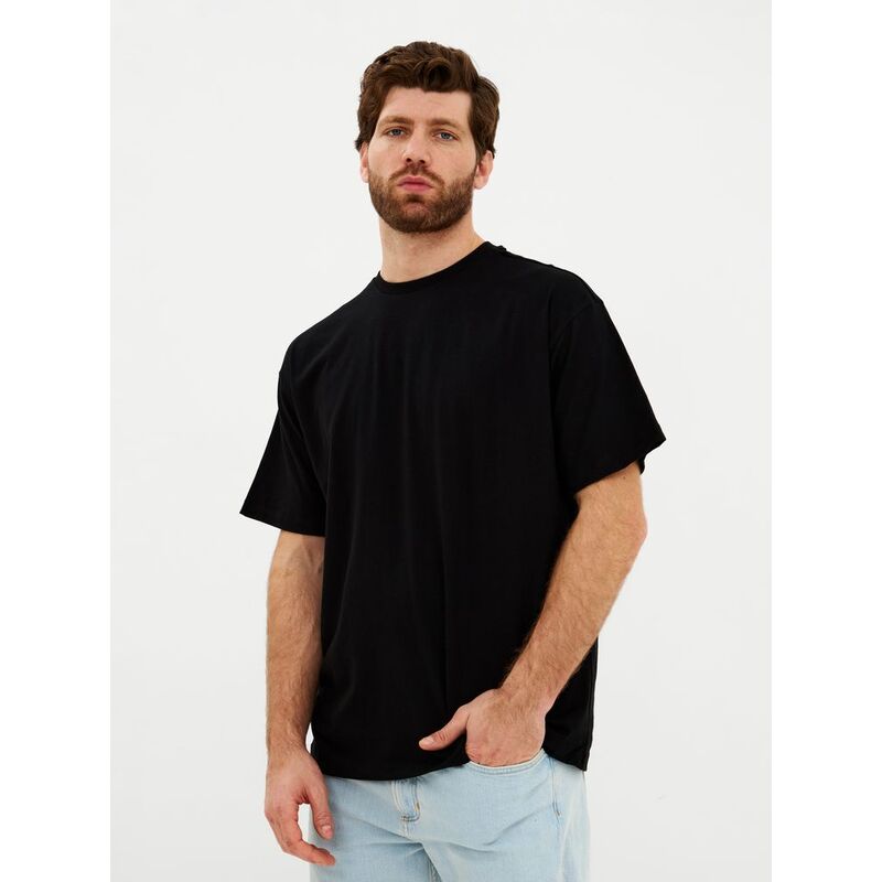 Футболка Oversize Premium, черная, размер S с логотипом