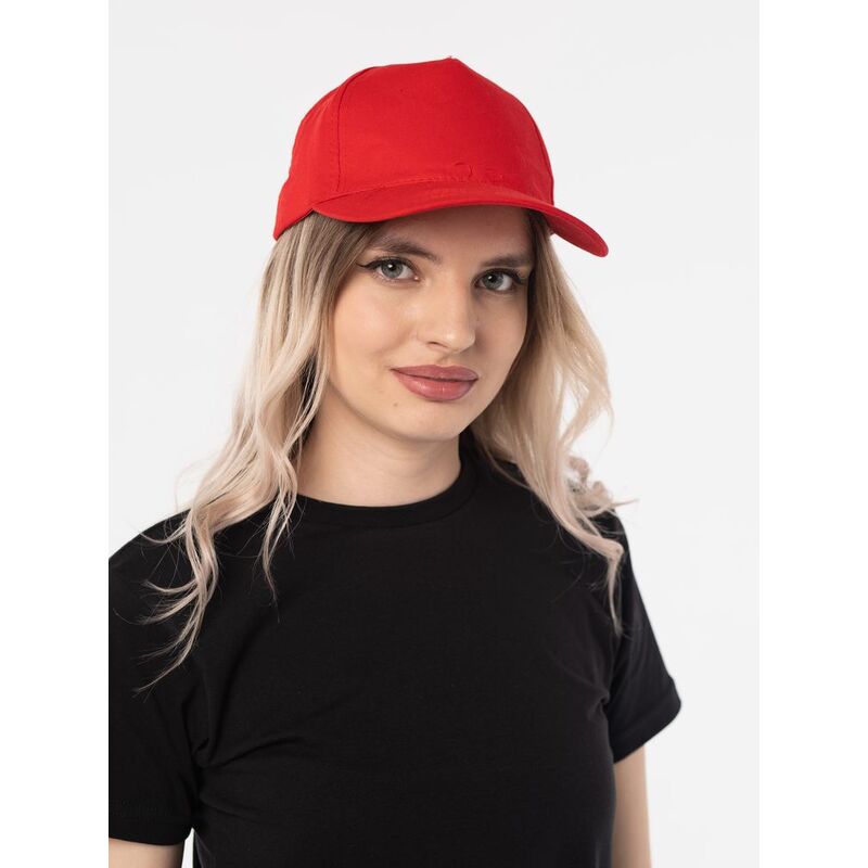 Бейсболка Basic, красная с логотипом