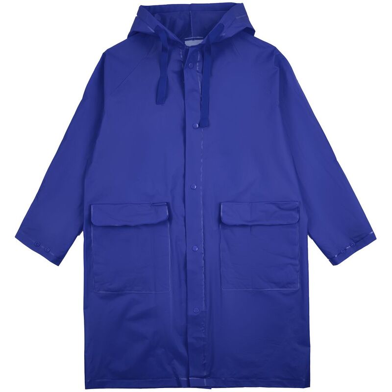 Дождевик детский RainDrop Kids, ярко-синий, 10 лет (рост 130-140) с логотипом