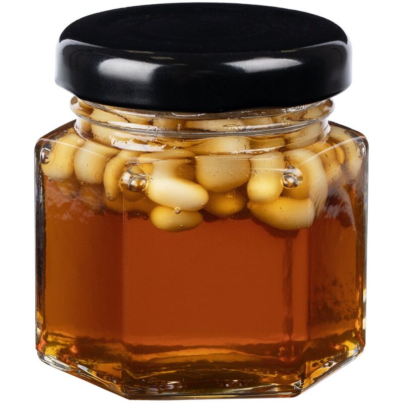 Мед Bee To Bear Mini ver.2, с кедровыми орехами с логотипом