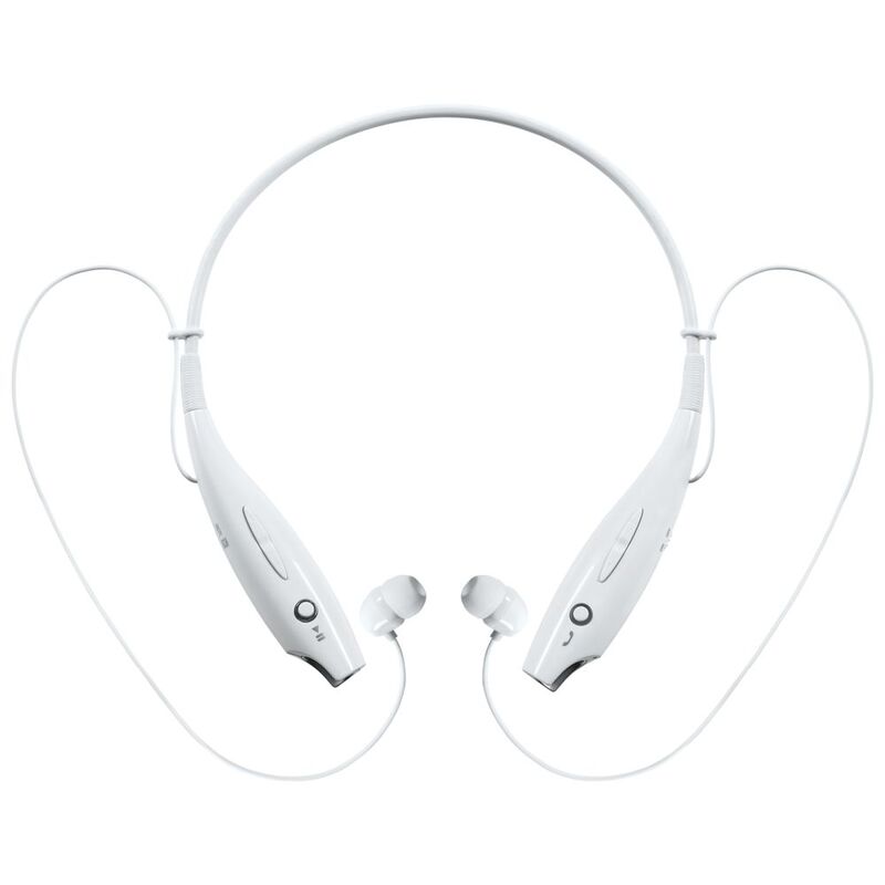 Bluetooth наушники stereoBand, ver.2, белые с логотипом