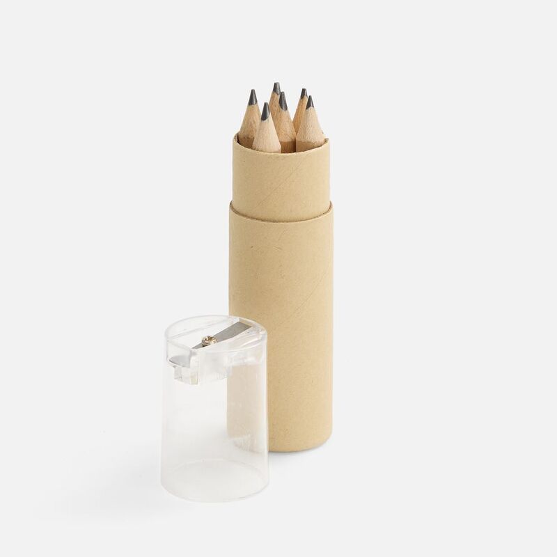 Набор карандашей Pencilvania Office с точилкой, прозрачный с логотипом