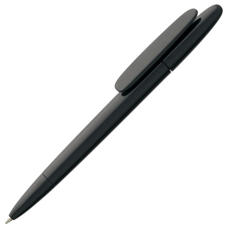 Ручка шариковая Prodir DS5 TPP, черная с логотипом