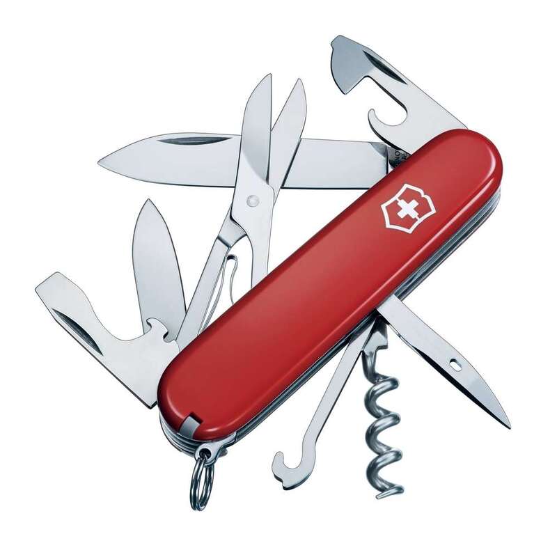 Офицерский нож Climber 91, красный с логотипом