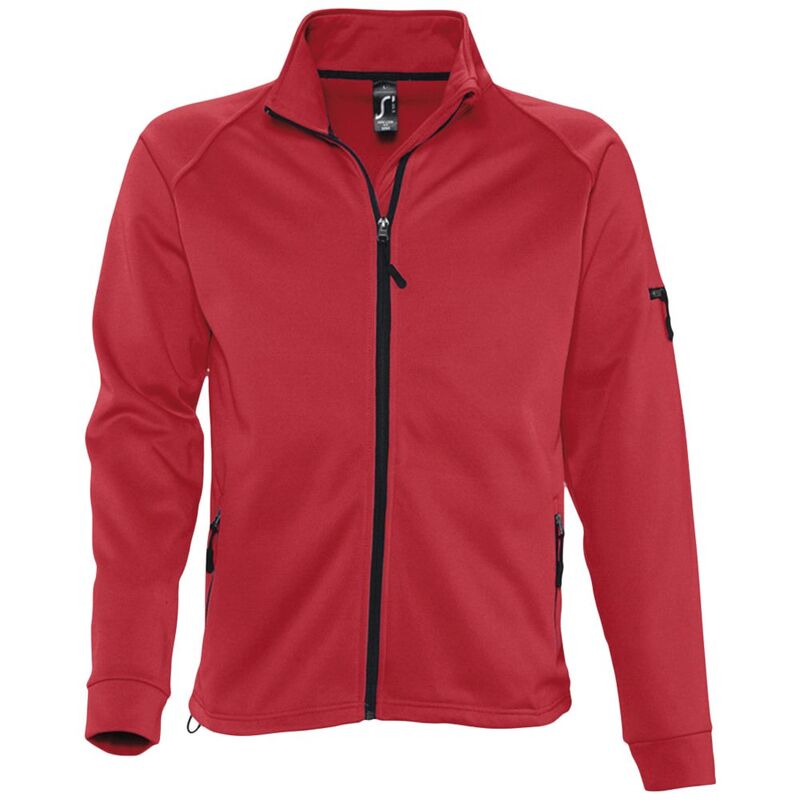 Куртка флисовая мужская New look men 250 красная, размер S с логотипом