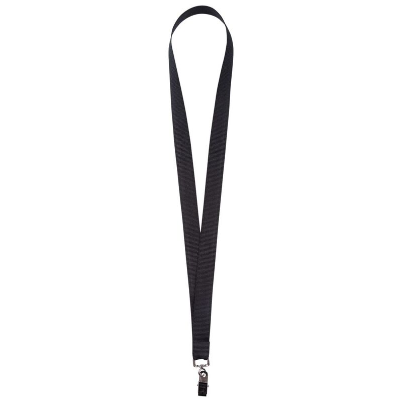 Лента для бейджа Neckband, черная с логотипом