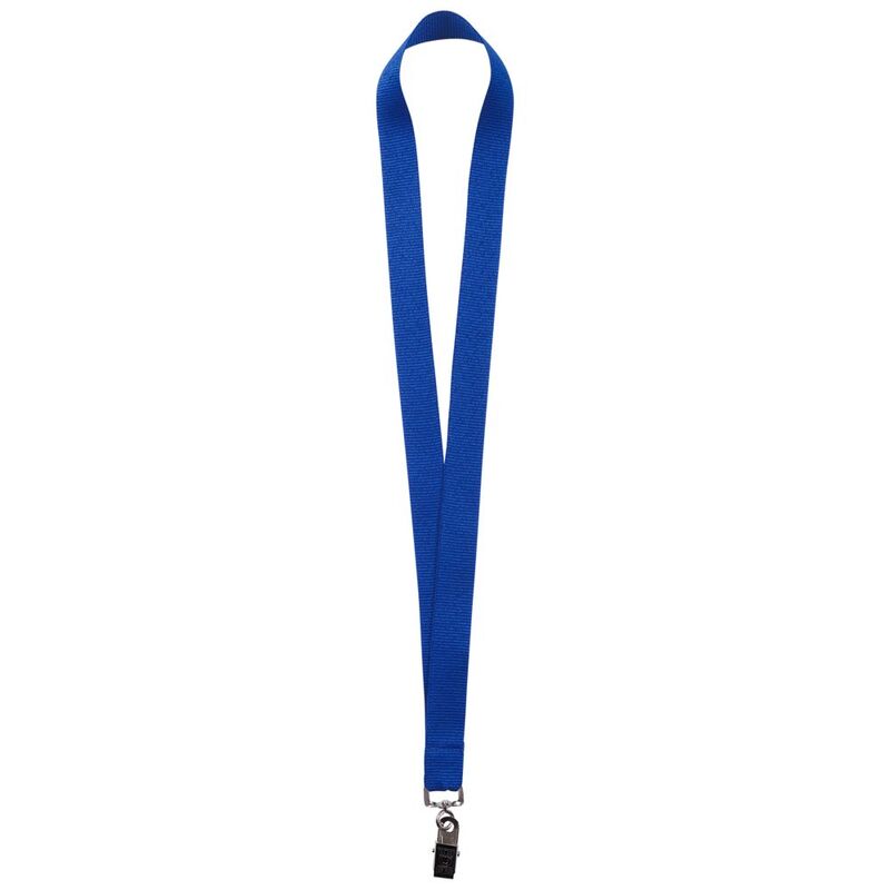 Лента для бейджа Neckband, синяя с логотипом