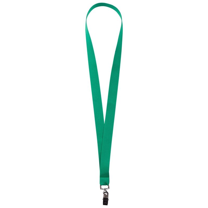 Лента для бейджа Neckband, зеленая с логотипом