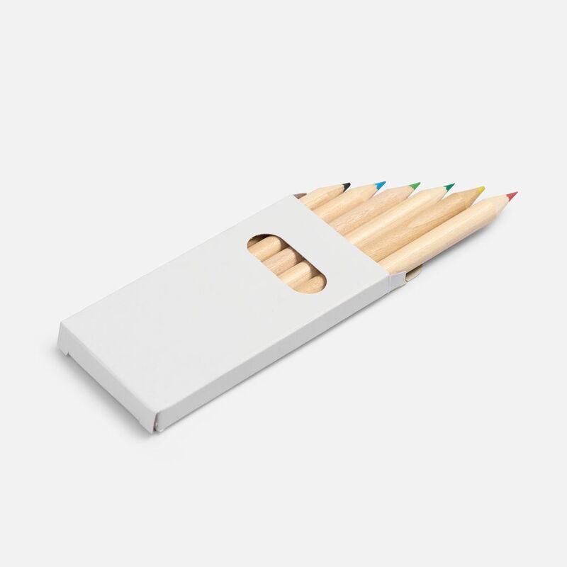 Набор цветных карандашей Pencilvania Mini, белый с логотипом