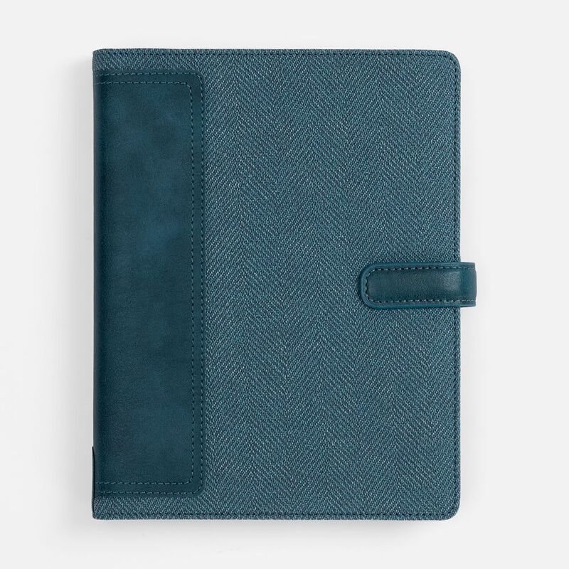 Ежедневник-органайзер Twill, недатированный, синий с логотипом