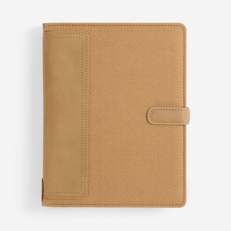 Ежедневник-органайзер Twill, недатированный, коричневый с логотипом