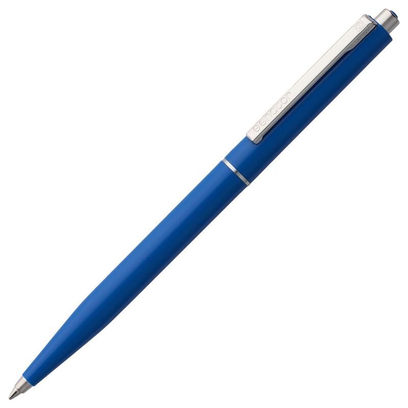 Ручка шариковая Senator Point, ver.2, синяя с логотипом