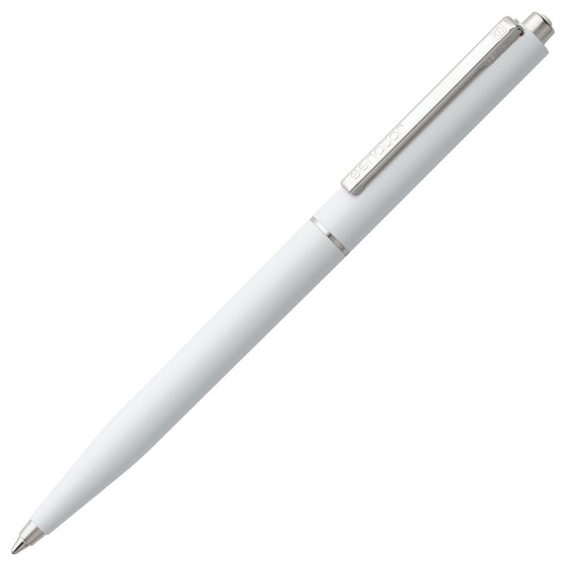 Ручка шариковая Senator Point, ver.2, белая с логотипом