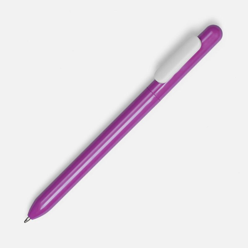 Ручка шариковая Swiper, фиолетовая с белым с логотипом