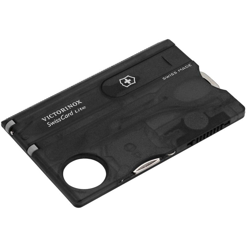 Набор инструментов SwissCard Lite, черный с логотипом
