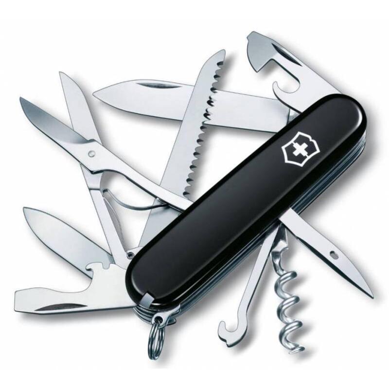 Офицерский нож Huntsman 91, черный с логотипом