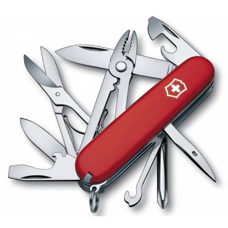 Офицерский нож Deluxe Tinker 91, красный с логотипом