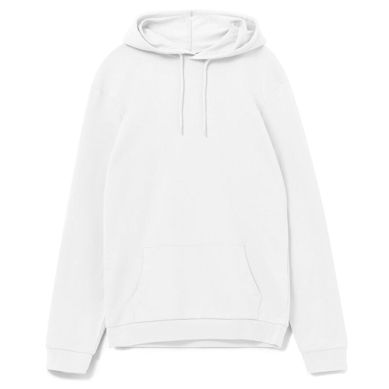 Толстовка с капюшоном унисекс Hoodie, белая, размер S с логотипом