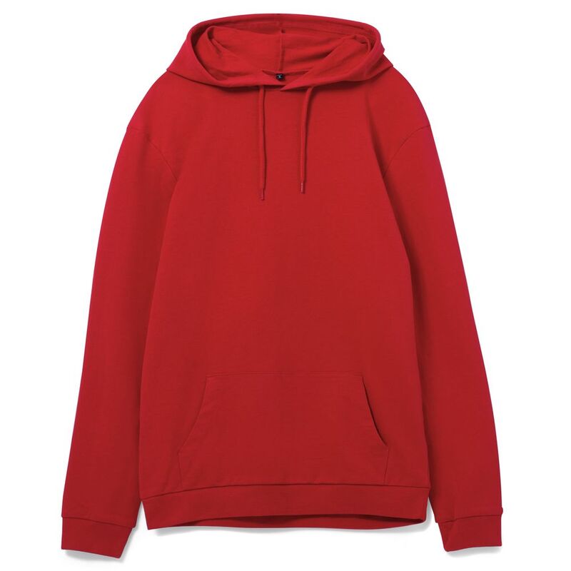 Толстовка с капюшоном унисекс Hoodie, красная, размер 3XL с логотипом