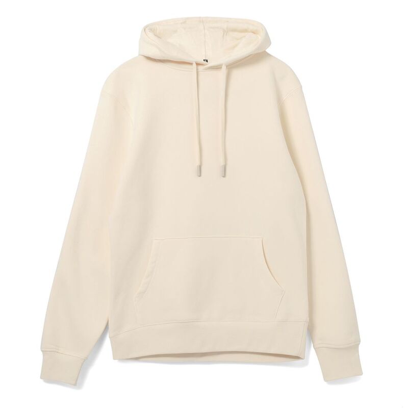 Толстовка с капюшоном унисекс Hoodie, светло-желтая, размер 3XL с логотипом