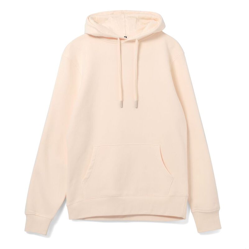 Толстовка с капюшоном унисекс Hoodie, светло-розовая, размер XS с логотипом