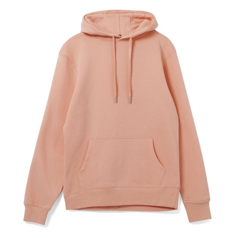 Толстовка с капюшоном унисекс Hoodie, бежевая (nude), размер XS с логотипом