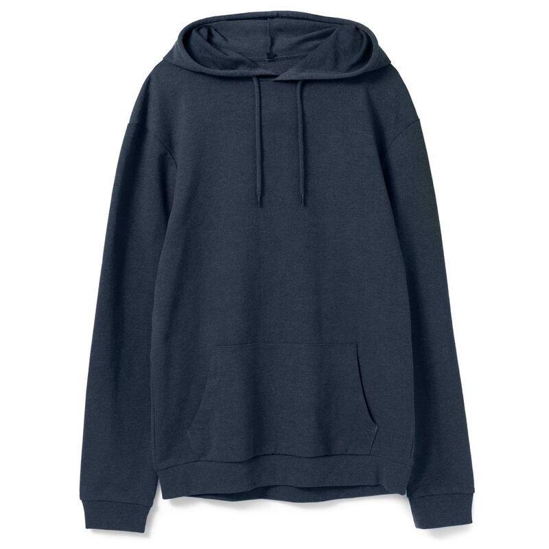 Толстовка с капюшоном унисекс Hoodie, синий меланж, размер 3XL с логотипом