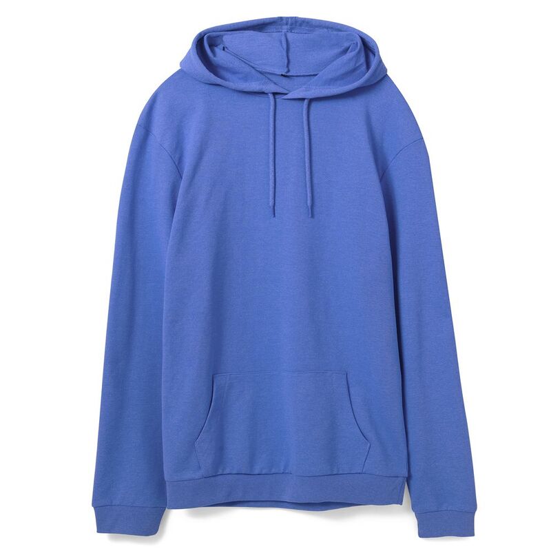 Толстовка с капюшоном унисекс Hoodie, ярко-синий меланж, размер XS с логотипом