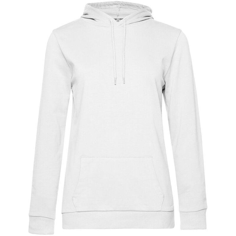 Толстовка с капюшоном женская Hoodie, белая, размер L с логотипом