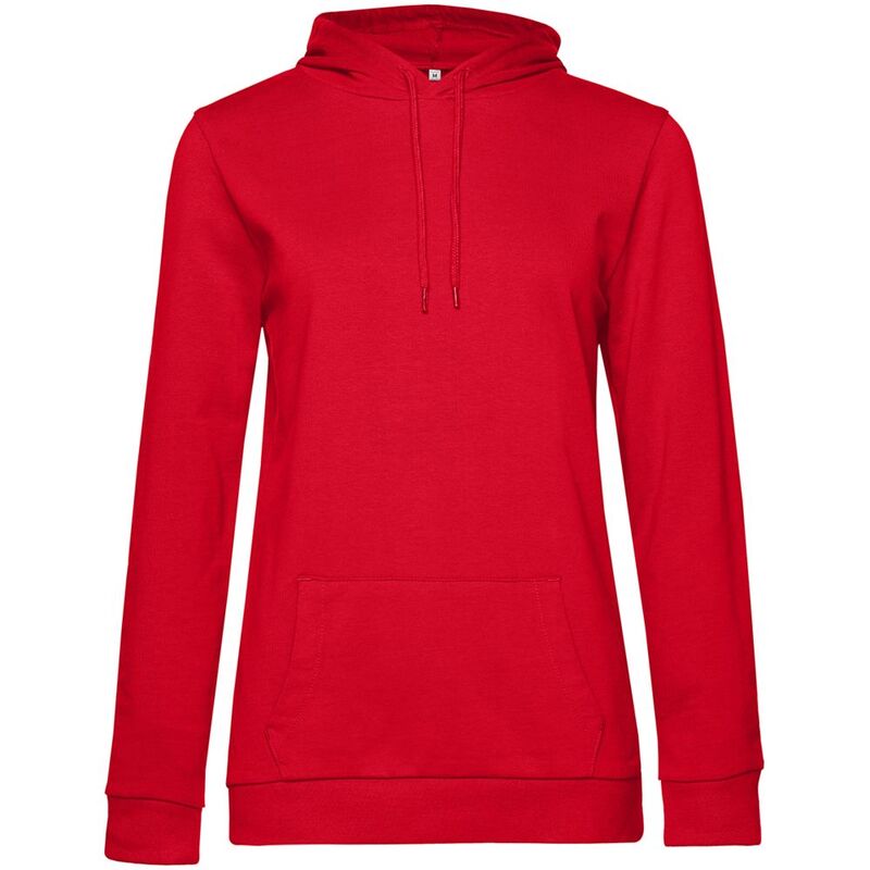 Толстовка с капюшоном женская Hoodie, красная, размер S с логотипом