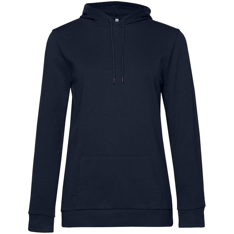 Толстовка с капюшоном женская Hoodie, темно-синяя, размер L с логотипом