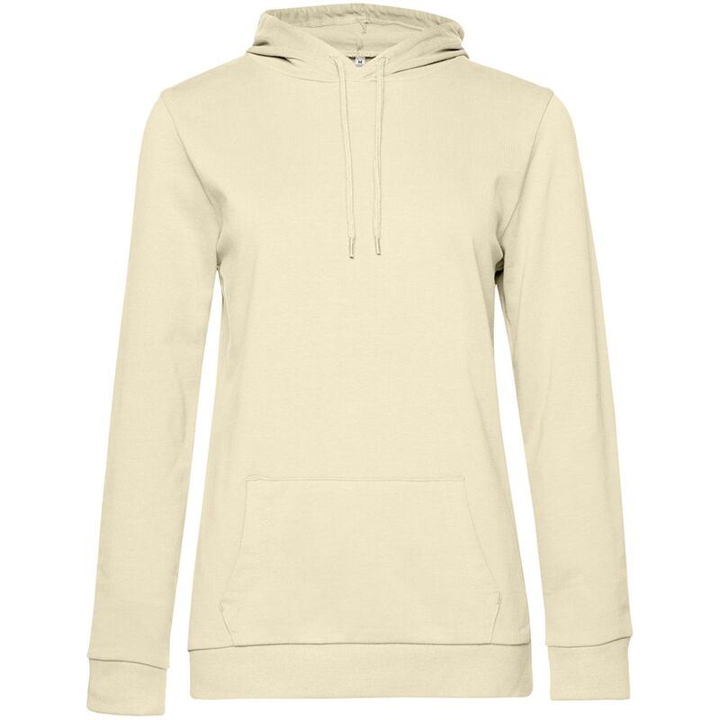 Толстовка с капюшоном женская Hoodie, светло-желтая, размер L с логотипом