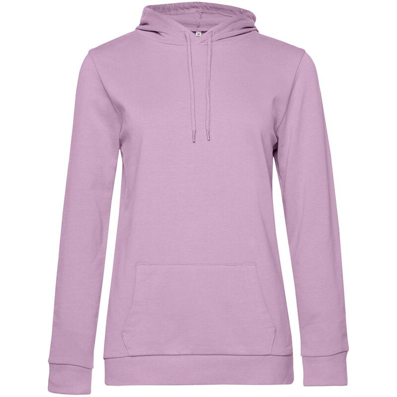 Толстовка с капюшоном женская Hoodie, сиреневая, размер L с логотипом