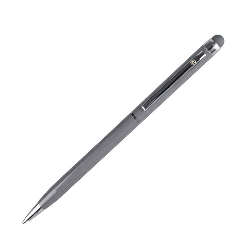 TOUCHWRITER, ручка шариковая со стилусом для сенсорных экранов, серый/хром, металл с логотипом