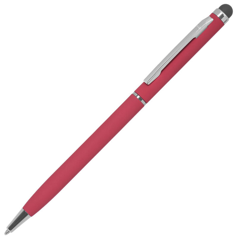 Ручка шариковая со стилусом TOUCHWRITER SOFT, покрытие soft touch с логотипом