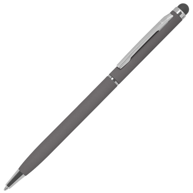 Ручка шариковая со стилусом TOUCHWRITER SOFT, покрытие soft touch с логотипом