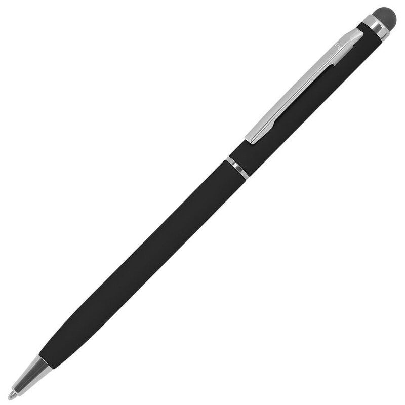 Ручка шариковая со стилусом TOUCHWRITER SOFT, покрытие soft touch с логотипом