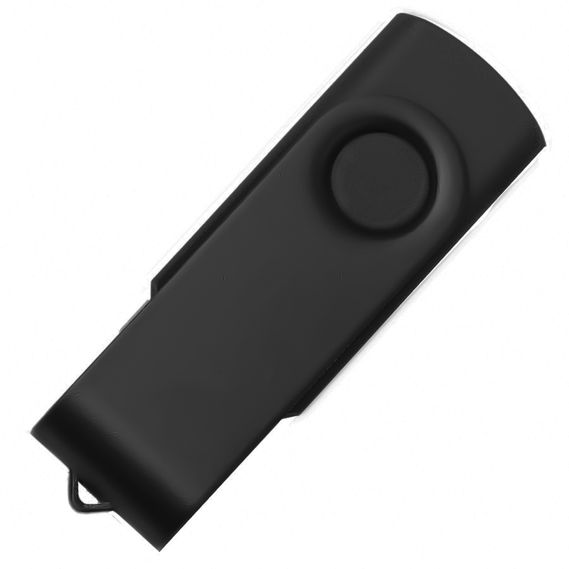 USB flash-карта DOT (16Гб), черный, 5,8х2х1,1см, пластик, металл с логотипом