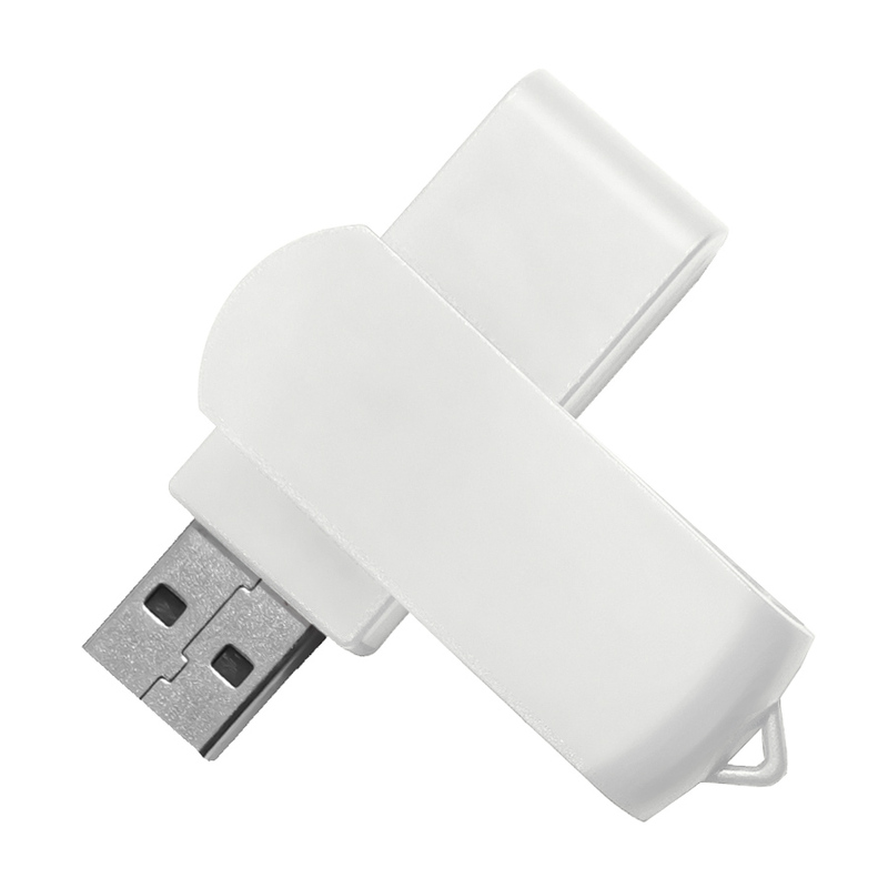 USB flash-карта SWING (8Гб), белый, 6,0х1,8х1,1 см, пластик с логотипом