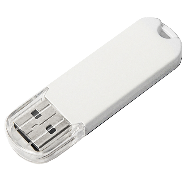 USB flash-карта UNIVERSAL (16Гб), белая, 5,8х1,7х0,6 см, пластик с логотипом