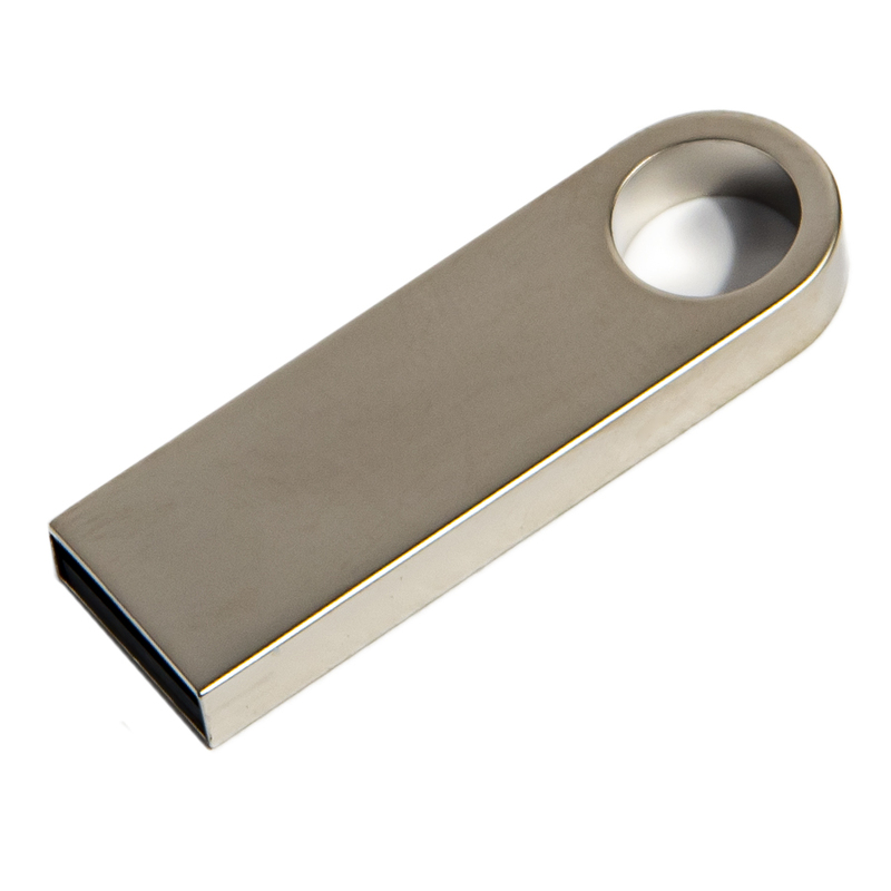 USB flash-карта SMART (8Гб), серебристая, 3,9х1,2х0,4 см, металл с логотипом