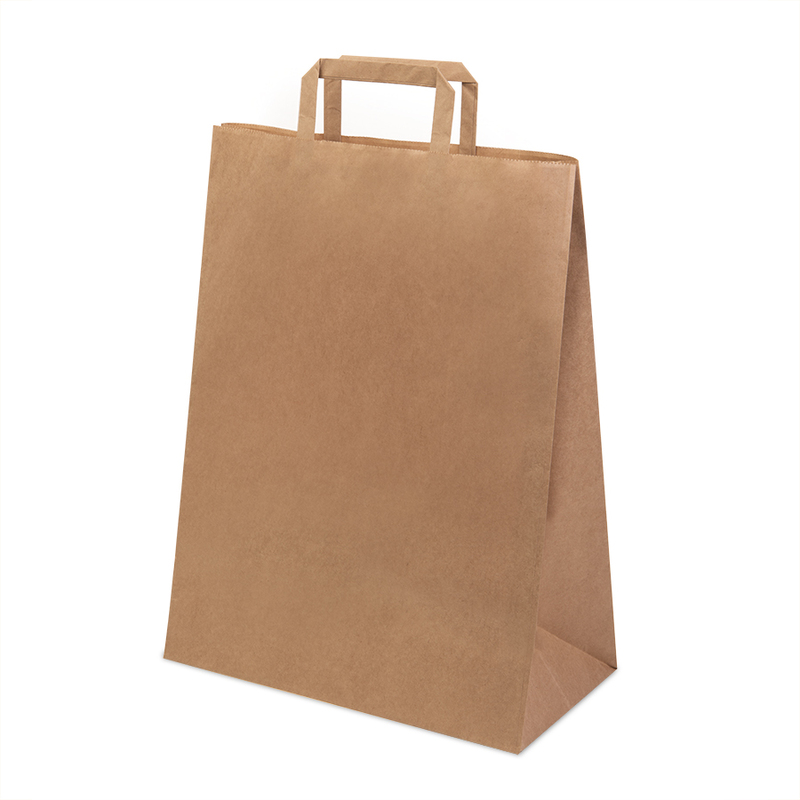 Пакет бумажный QUADRATA XL, крафт, плотность 80 г/м2, 43 x 32 x 17 cм с логотипом