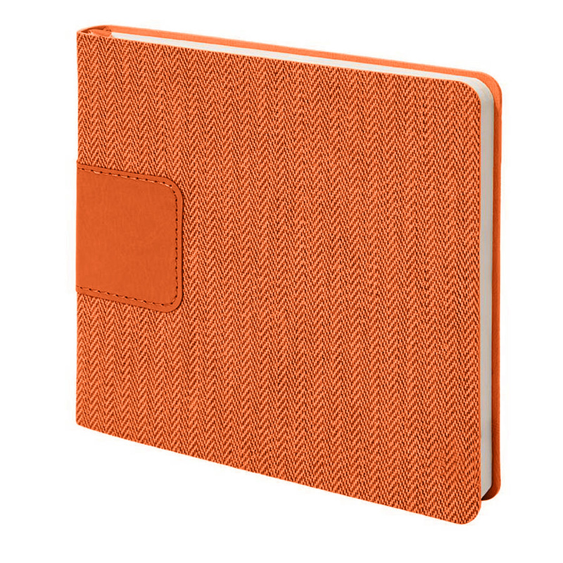 Ежедневник недатированный Scotty, А5-, оранжевый, кремовый блок, без обреза с логотипом