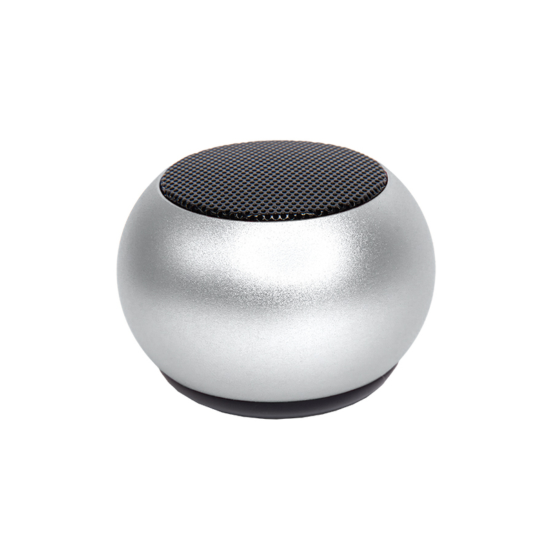Портативная mini Bluetooth-колонка Sound Burger "Ellipse" серебро с логотипом