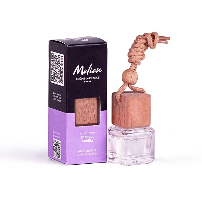 Парфюм MELIEN для автомобиля и интерьера по мотивам Tobacco Vanilla с логотипом